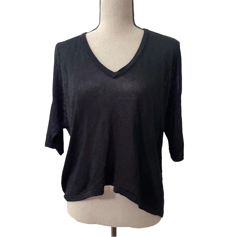 Witchery T Shirt | Oversized Black Short Sleeves